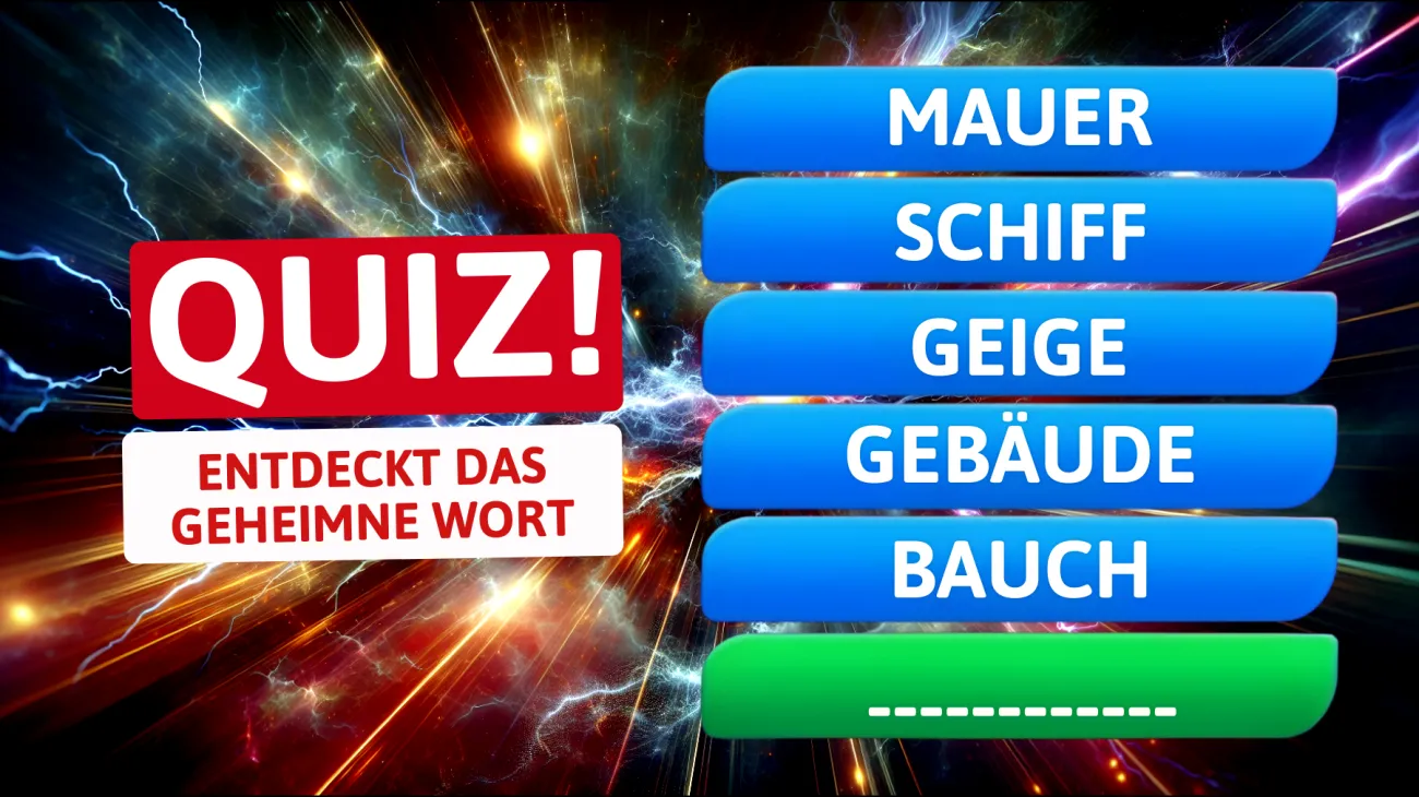 Kettenreaktion: Nur echte Genies lösen dieses Wortspiel – finden Sie das gemeinsame Wort, das alles verbindet?"